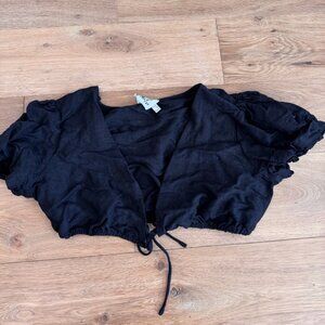 princess polly black tie top